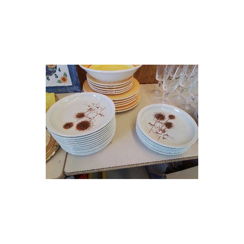 LOT DE 6 ASSIETTES À DESSERT MOTIF 
