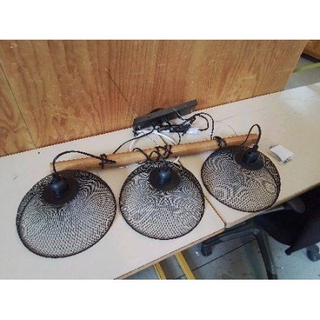 LUMINAIRE BOIS ET METAL 