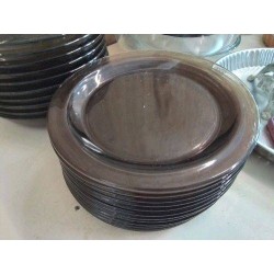 LOT DE 12 ASSIETTES EN VERRE