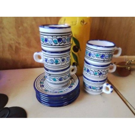 LOT DE 5 TASSES A CAFÉ AVEC SOUCOUPE 