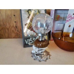 PETITE LAMPE BULLÉ EFFET CRAQUELÉ 