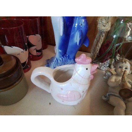 POULE ROSE DECORATIVE 