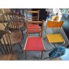 CHAISE ROUGE ANNÉE 70 SKAÏ 