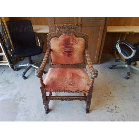 FAUTEUIL ACCOUDOIR TETE DE LION 