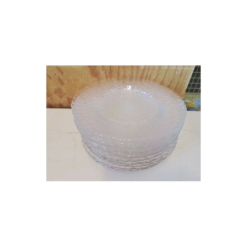 LOT DE 12 ASSIETTES A DESSERT EN VERRE