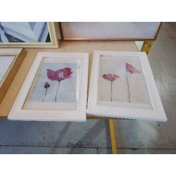 PETIT CADRE BLANC MOTIF FLORAL 