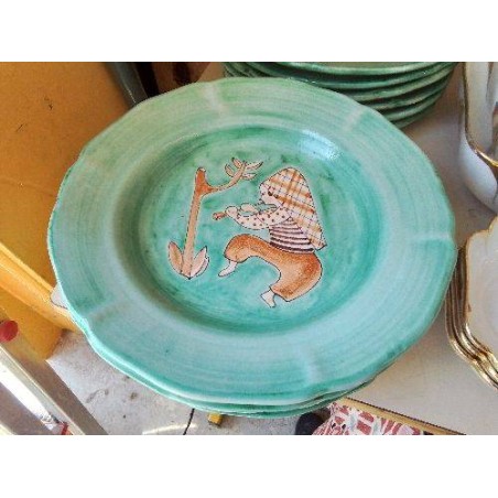 LOT DE 5 ASSIETTES CREUSES VIETRI ITALY