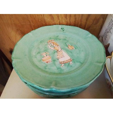 LOT DE 6 ASSIETTES PLATES VIETRY ITALY