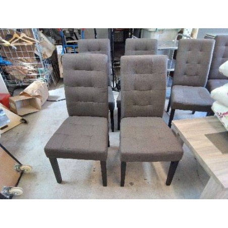 CHAISE GRISE EN TISSUS 