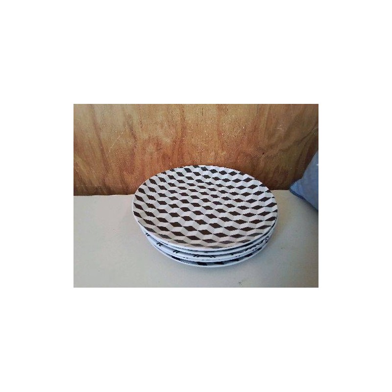 LOT DE 5 ASSIETTES À DESSERT MOTIF 