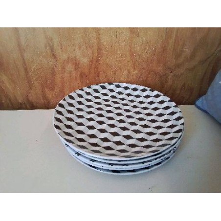 LOT DE 5 ASSIETTES À DESSERT MOTIF 