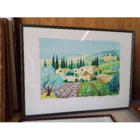 LITHOGRAPHIE PROVENÇALE SIGNÉ JEAN GABRIEL 