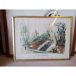 AQUARELLE DU VIEUX MONTMARTRE 