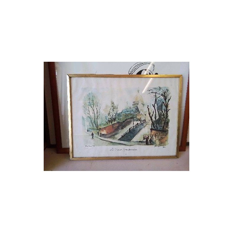 AQUARELLE DU VIEUX MONTMARTRE 