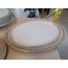 PLAT BLANC BORDURE DORÉ EN PORCELAINE 