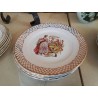 ASSIETTE PLATE/CREUSE AVEC DECORATION BORDURE DORÉ 