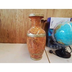 GRAND VASE BORDURE DORÉ 