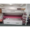 LIT SUPERPOSÉ ROSE ET BLANC 