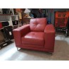 FAUTEUIL CUIR ROUGE 