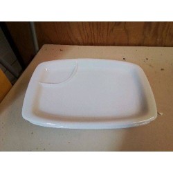LOT DE 4 ASSIETTES RECTANGULAIRES 