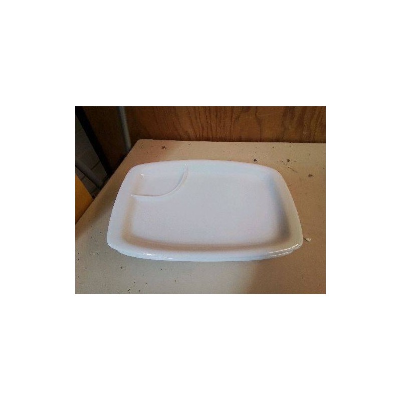 LOT DE 4 ASSIETTES RECTANGULAIRES 