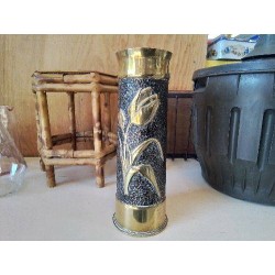 DOUILLE OBUS DECORATIF MOTIF FLORAL 