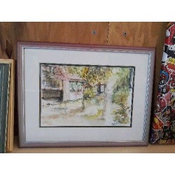 CADRE PAYSAGE AQUARELLE 