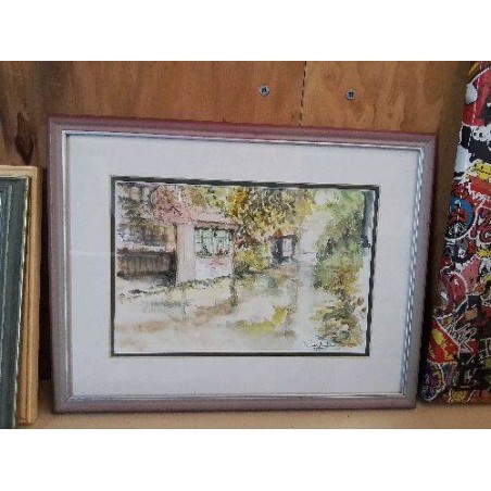 CADRE PAYSAGE AQUARELLE 