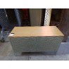 PETIT BUFFET METALIQUE VERT SAUGE ET BOIS REF OVIBJ626540-HJ