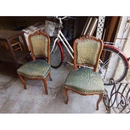 CHAISE STYLE LOUIS XV TAPISSÉ 