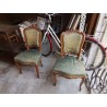 CHAISE STYLE LOUIS XV TAPISSÉ 
