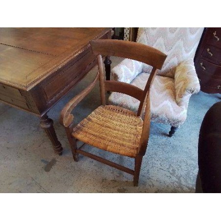 FAUTEUIL CANNE EN BOIS 