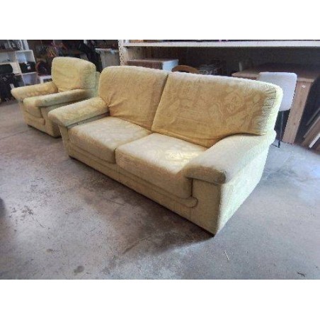 CANAPE 2/3 PLACES MICROFIBRE FLEURIE