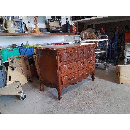 COMMODE DE STYLE LOUIS XV EN MERISIER