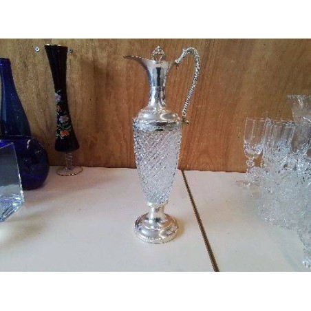 CARAFE EN CRISTAL ET EN ARGENT 