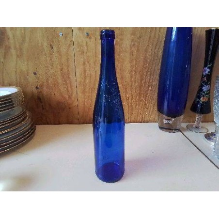 BOUTEILLE BLEU EN VERRE
