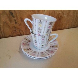 LOT DE 2 TASSES A CAFE 