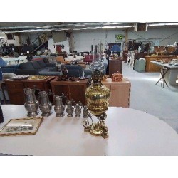 GRANDE LAMPE A PETROLE EN LAITON