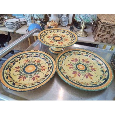 PLAT HENRIOT QUIMPER MOTIF FLORAL 