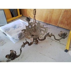 SUSPENTION EN BRONZE ART NOUVEAU 