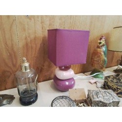 LAMPE AUX GALETS ROSE