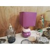 LAMPE AUX GALETS ROSE