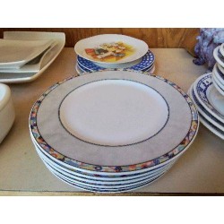 LOT DE 6 ASSIETTES À DESSERTE PETITS MOTIFS 