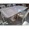 TABLE DE SALLE A MANGER BLANC LAQUÉ 