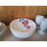 ASSIETTE CREUSE SERGUEMINES MOTIF ROSE
