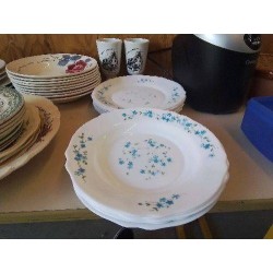 ASSIETTE ARCOPAL MOTIF FLORAL 