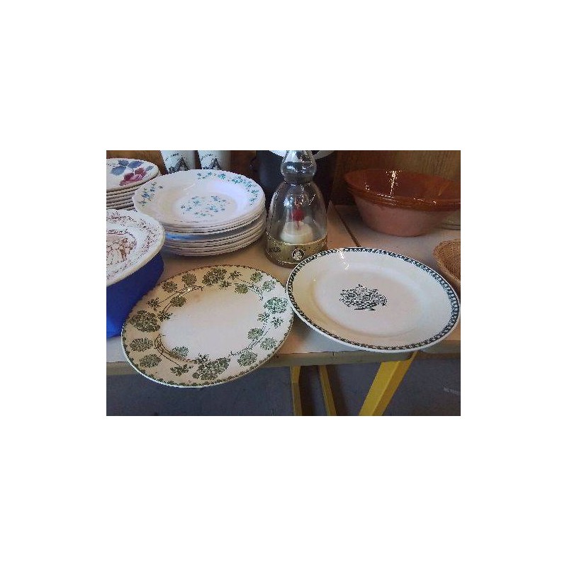 ASSIETTE À DESSERT VERTE VINTAGE 