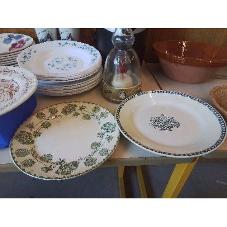 ASSIETTE À DESSERT VERTE VINTAGE 