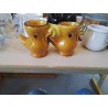 LOT DE 2  COQUETIER EN FORME DE POULE