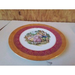 ASSIETTE DECORATIVE PORCELAINE DE LIMOGE 
